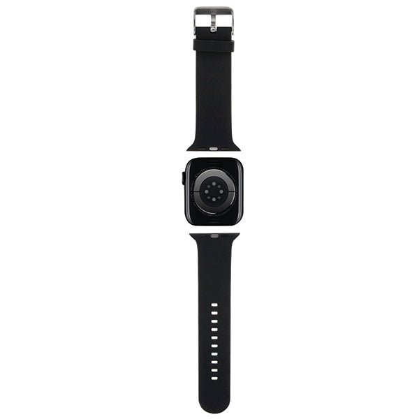 Karl Lagerfeld Λουράκι Apple Watch 2 / 3 / 4 / 5 / 6 / 7 / 8 / 9 / SE - 38 / 40 / 41 mm 3D Rubber Karl Head Λουράκι Σιλικόνης - Black - KLAWMSLKNK