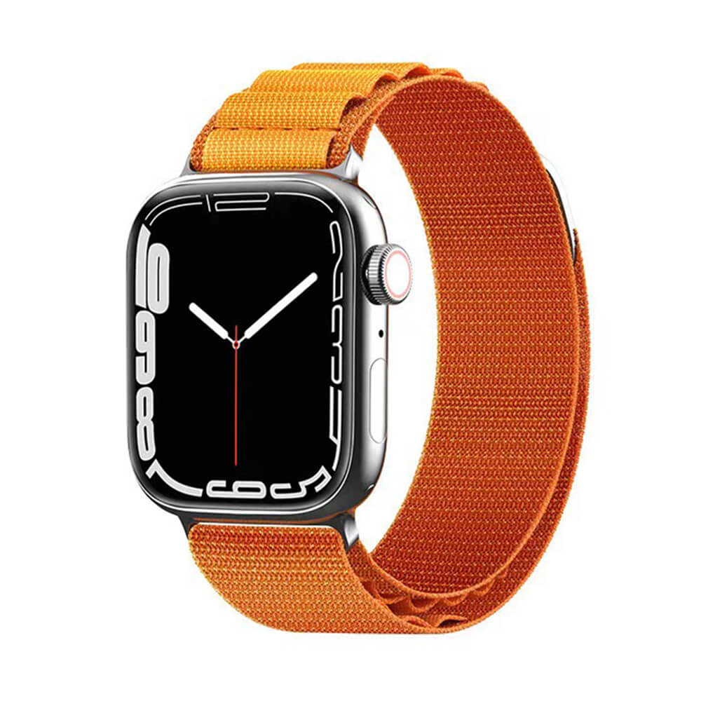 Techsuit Λουράκι Apple Watch 2/3/4/5/6/7/8/9/10/11 - SE (1/2/3) - 38/40/41/42mm Watchband W037 Nylon - Orange