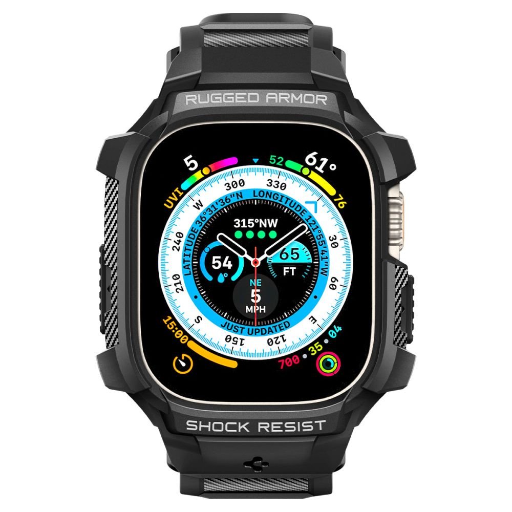 Spigen Λουράκι Apple Watch Ultra (1/2/3) - 49mm Rugged Armor Pro - Black