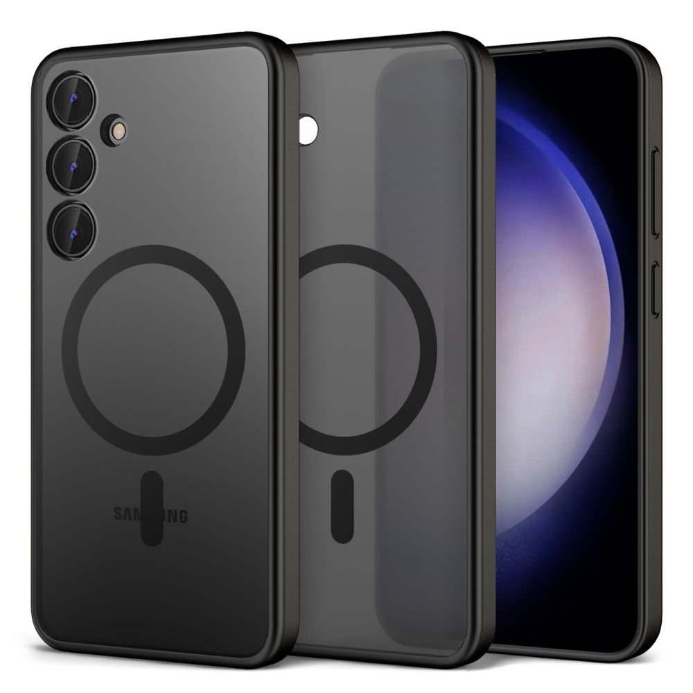 Tech - Protect Samsung Galaxy S24 MagMat Σκληρή Θήκη με Πλαίσιο Σιλικόνης και MagSafe - Matte Black