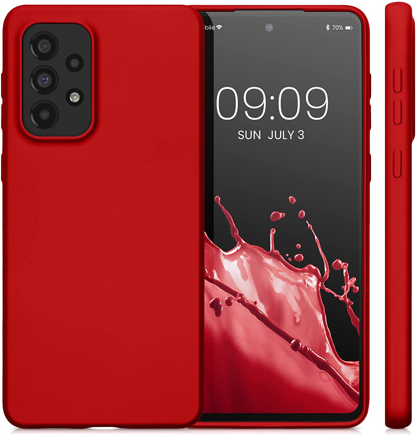 KW Samsung Galaxy A33 5G Θήκη Σιλικόνης TPU - Dark Red - 57957.36