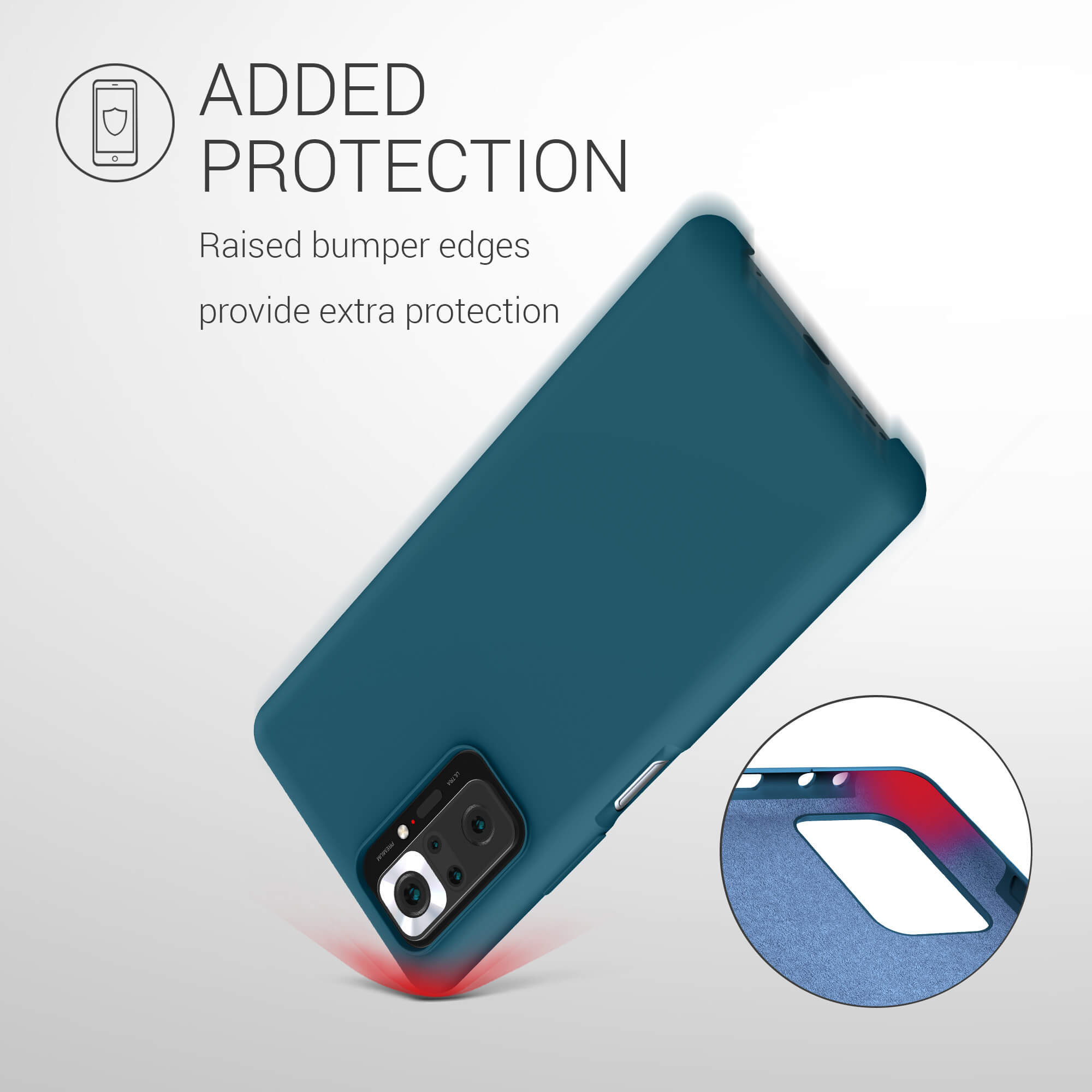 KW Xiaomi Redmi Note 10 Pro Θήκη Σιλικόνης Rubber TPU - Teal Matte - 54553.57