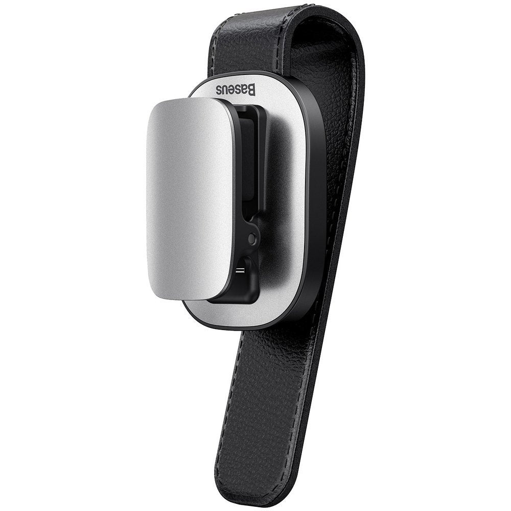 Baseus Platinum Vehicle Eyewear Clip Clamping Type - Βάση Στήριξης Γυαλιών για το Σκίαστρο - Silver - ACYJN - B0S
