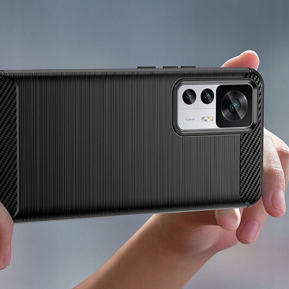Tech - Protect Xiaomi 12T / 12T Pro Θήκη Rugged Carbon TPU - Black