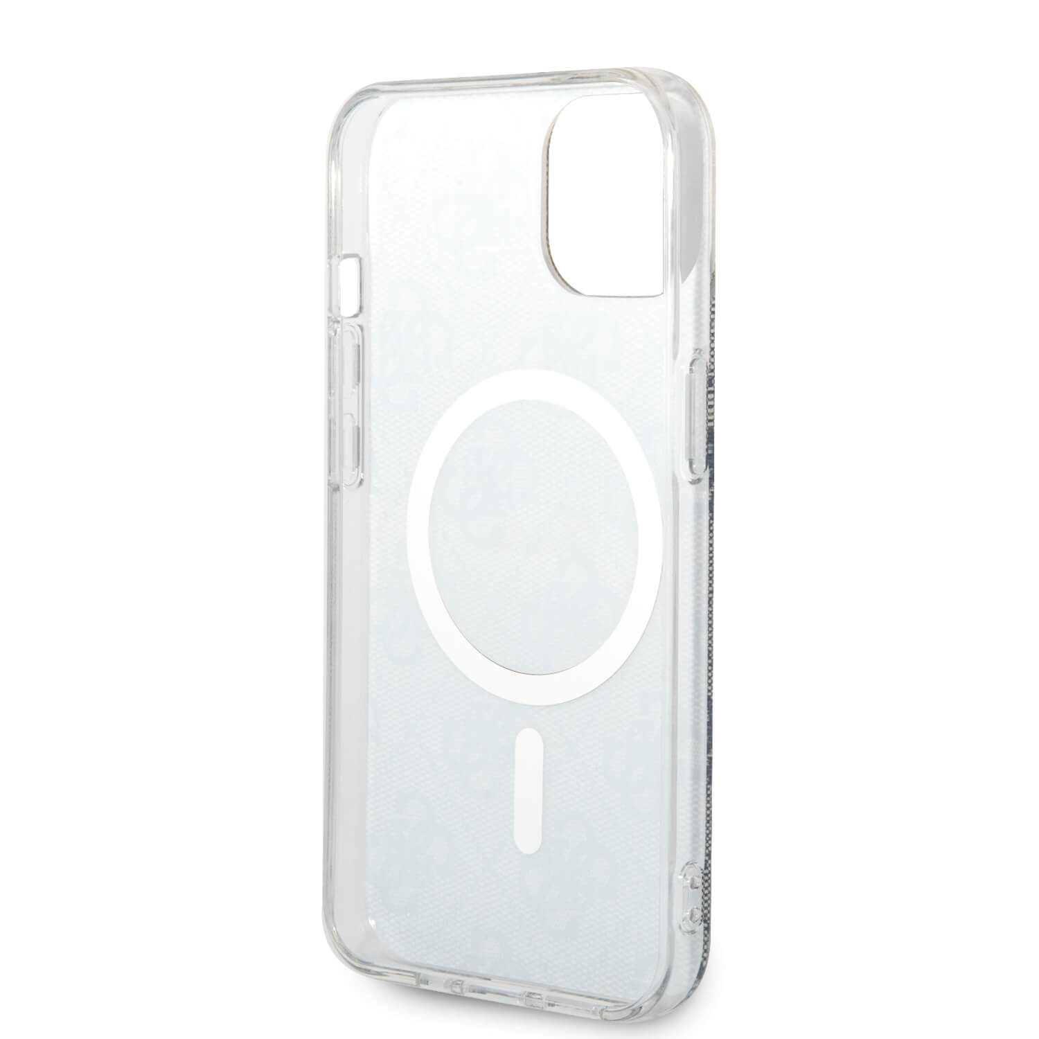 Guess iPhone 15 / 14 / 13 - Bundle Pack - Σετ Σκληρή Θήκη με Πλαίσιο Σιλικόνης και Ασύρματος Φορτιστής MagSafe - Design 4G Print MagSafe - Blue - GUBPP14SH4EACSB