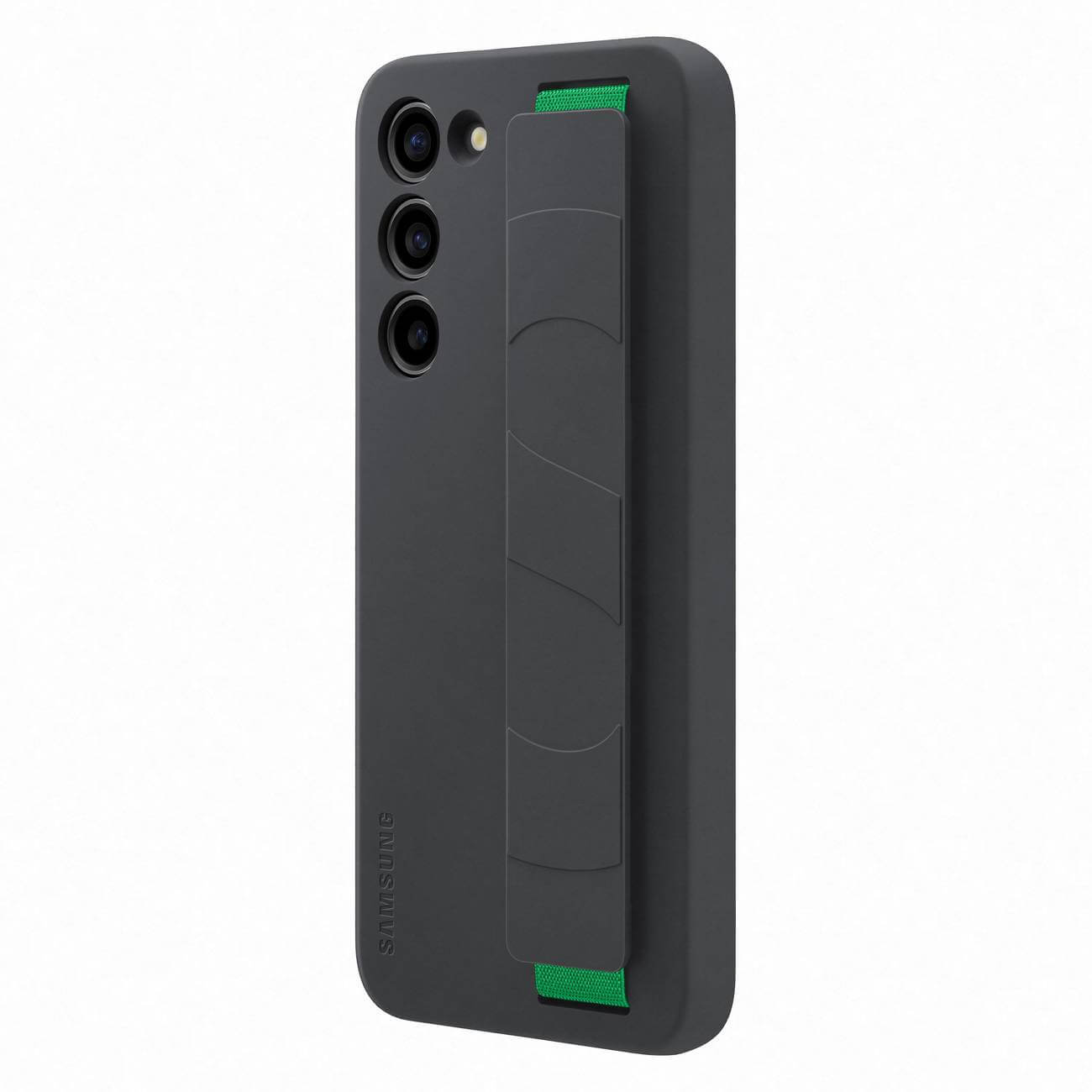 Samsung Silicone Grip Cover Samsung Galaxy S23+ Θήκη Σιλικόνης με Finger Holder - Black - EF - GS916TBEGWW