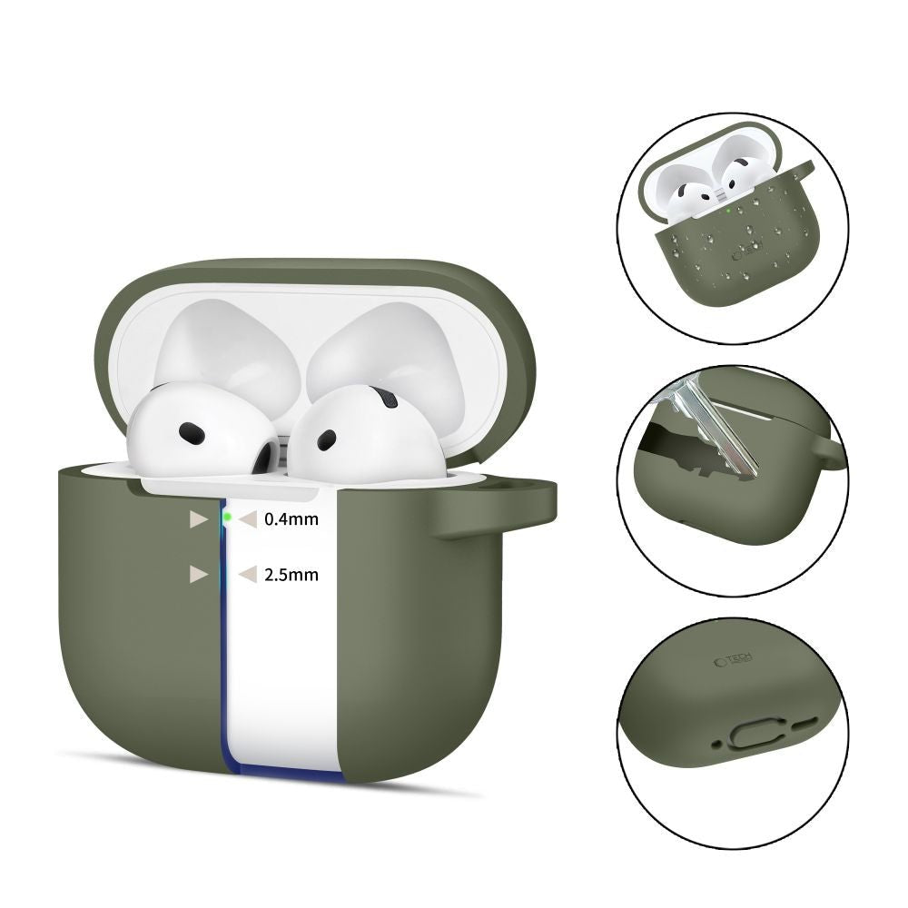 Tech - Protect AirPods 4 Θήκη Σιλικόνης - Silicone Hook - Olive Green