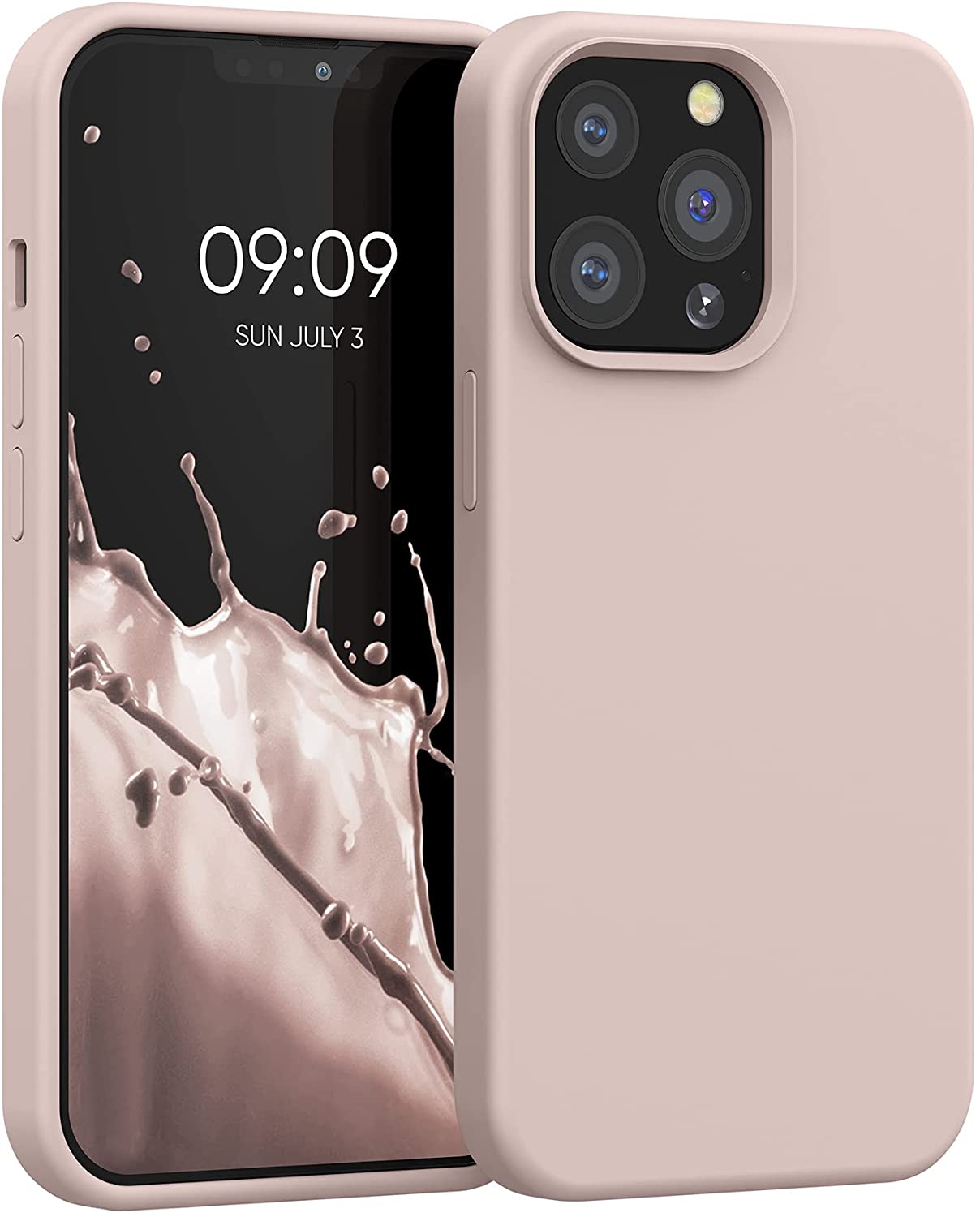 KW iPhone 13 Pro Θήκη Σιλικόνης Rubberized TPU - Dusty Pink - 55880.10