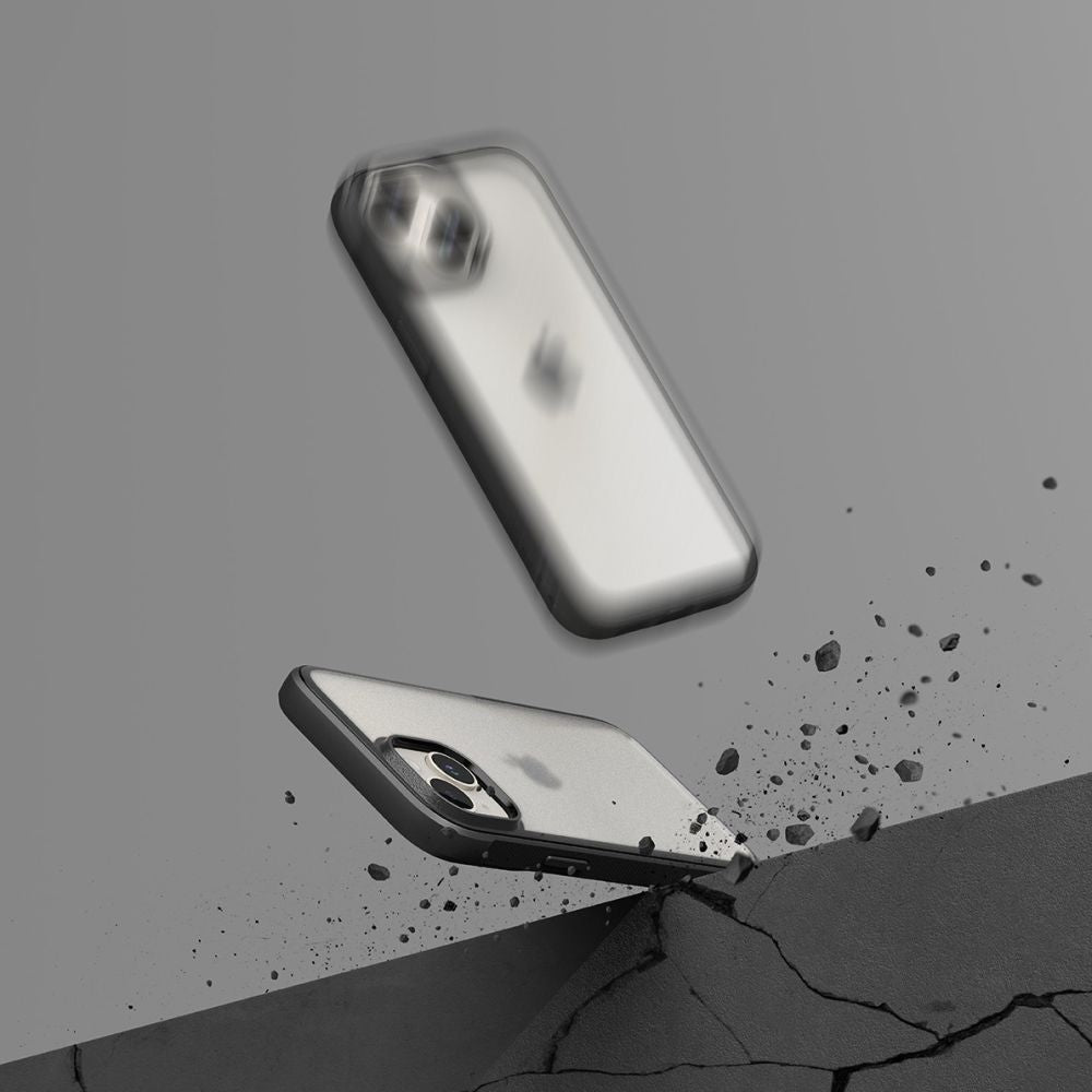 Ringke iPhone 15 Fusion Bold Σκληρή Θήκη με Πλαίσιο Σιλικόνης - Matte Black / Ημιδιάφανη