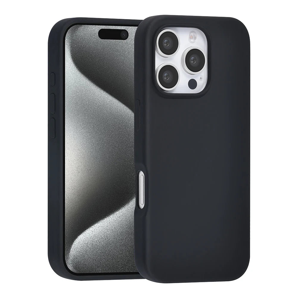 Tuniq iPhone 16 Pro Premium Liquid Silicone Θήκη Σιλικόνης - Μαύρη