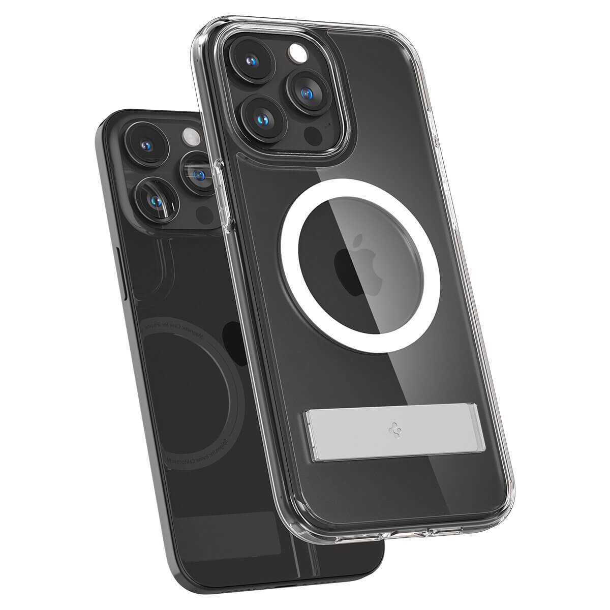 Spigen iPhone 15 Pro Ultra Hybrid S MagSafe Σκληρή Θήκη με Πλαίσιο Σιλικόνης και Stand - Crystal Clear