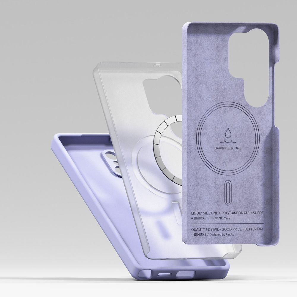 Ringke Samsung Galaxy S25 Ultra Silicone Magnetic MagSafe Case Θήκη Σιλικόνης με MagSafe - Lavender