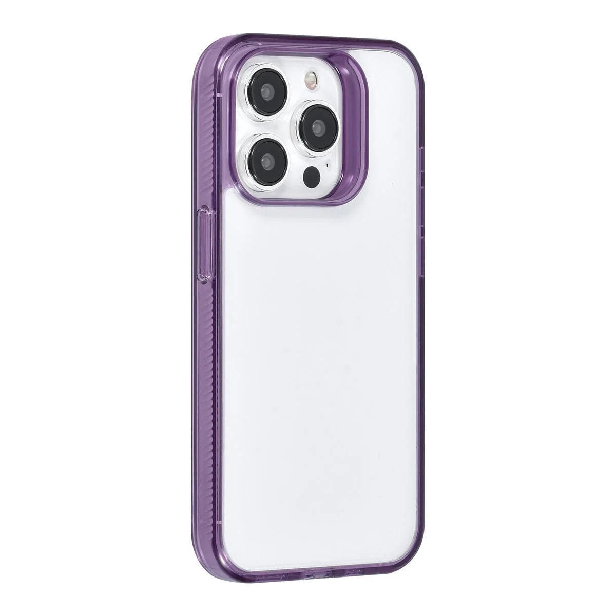 Tuniq iPhone 15 Pro - Σκληρή Θήκη με Πλαίσιο Σιλικόνης - Ημιδιάφανο Μοβ / Διάφανο