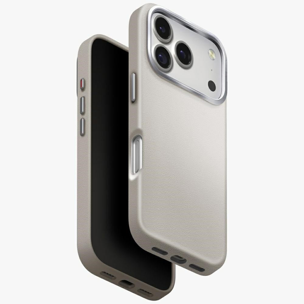 Uniq iPhone 17 Pro - Lyden MagClick - Σκληρή Θήκη με Επένδυση Συνθετικού Δέρματος και MagSafe - Clay