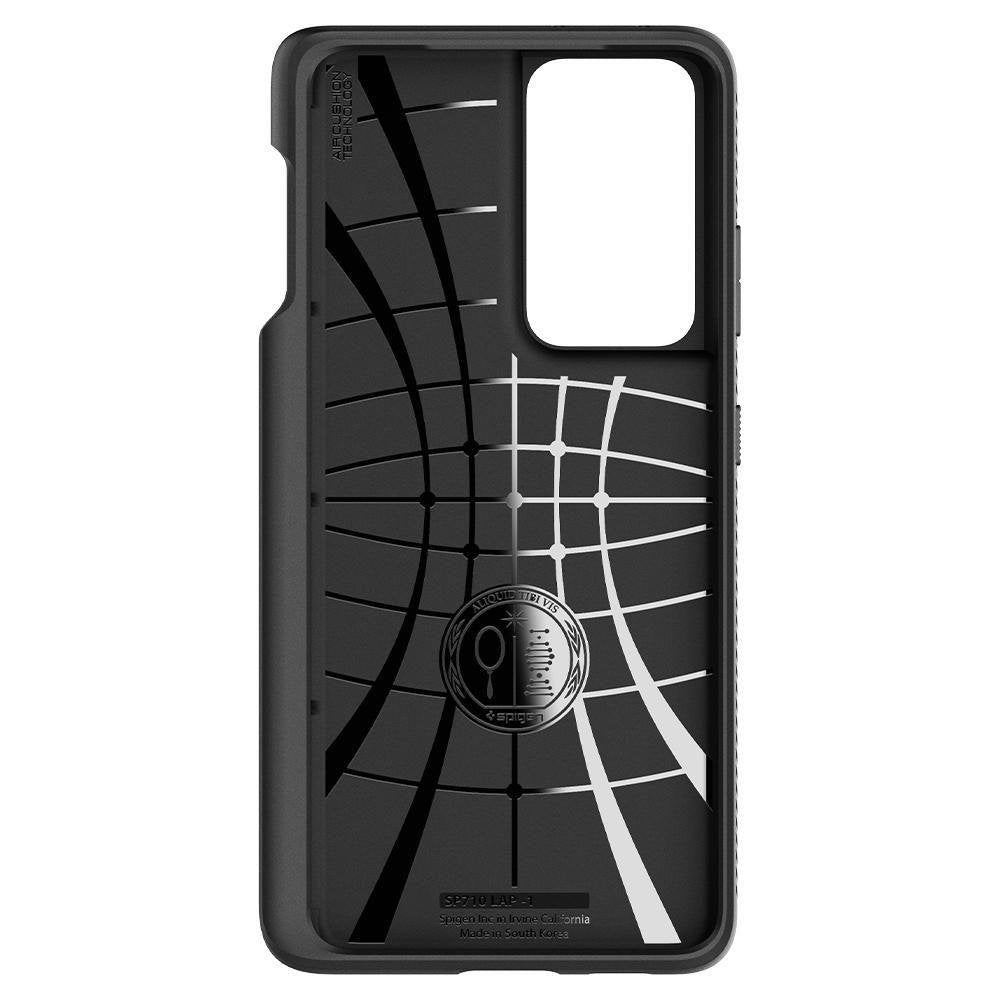 Spigen Samsung Galaxy S21 Ultra Liquid Air Pen Θήκη Σιλικόνης - Matte Black