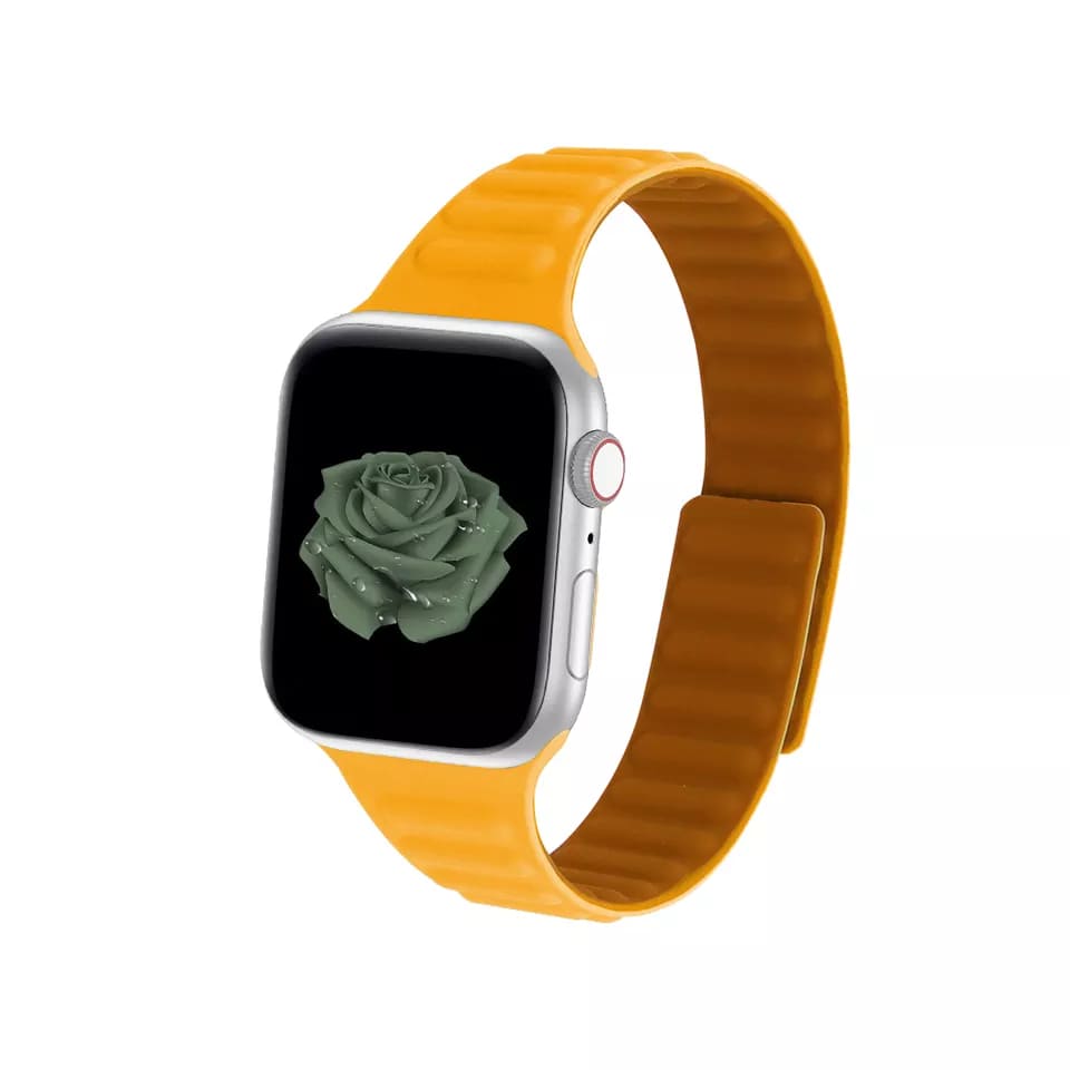 Techsuit Λουράκι Apple Watch 2/3/4/5/6/7/8/9/10/11 - SE (1/2/3) - 38/40/41/42mm Watchband W035 Σιλικόνης - Orange