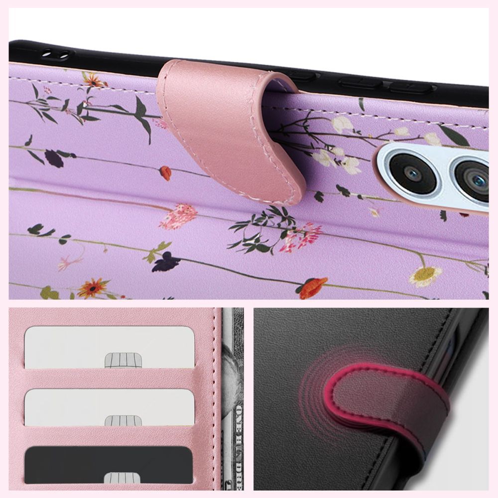 Tech - Protect Samsung Galaxy A54 5G Θήκη Πορτοφόλι Stand από Δερματίνη - Garden Violet