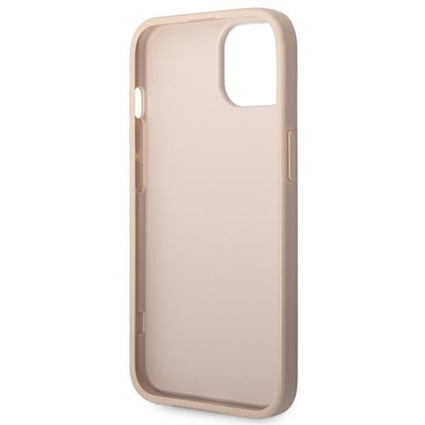 Guess iPhone 14 4G Saffiano Θήκη με Επένδυση Συνθετικού Δέρματος - Pink - GUHCP14SG4GFPI