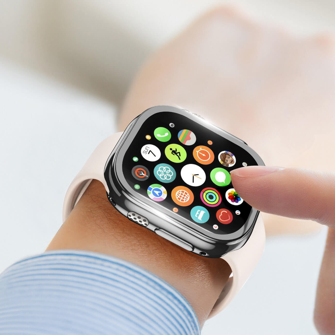 Dux Ducis Θήκη Apple Watch Ultra (1/2/3) - 49mm Samo Case Σιλικόνης - Black