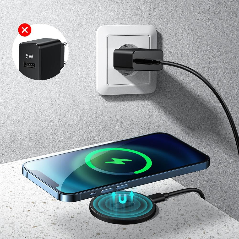 Joyroom JR - A28 15W Ασύρματος Φορτιστής MagSafe με Καλώδιο Type - C - Black