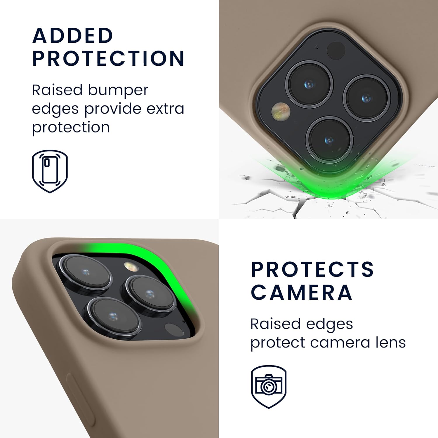 KW iPhone 15 Pro Θήκη Σιλικόνης Rubberized TPU - Taupe