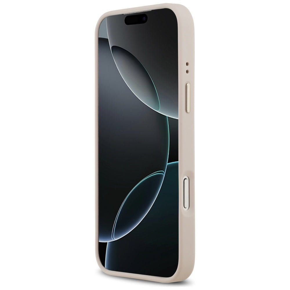 Guess iPhone 17 Pro Max - 4G Stripe MagSafe - Θήκη με Επένδυση Συνθετικού Δέρματος - Pink - GUHMP17XPG4SEMCP