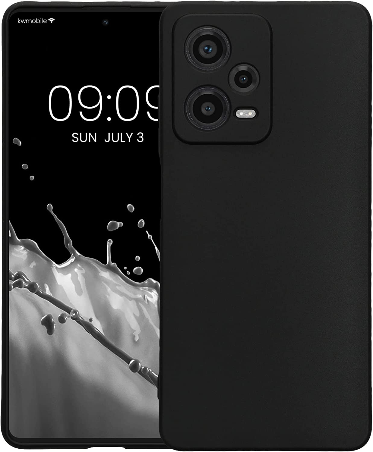 KW Xiaomi Redmi Note 12 Pro Θήκη Σιλικόνης TPU - Matte Black - 60685.47
