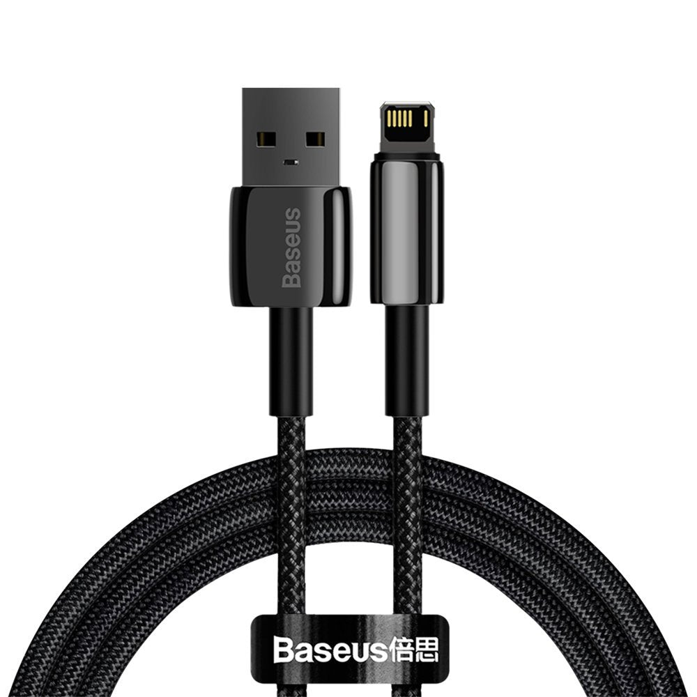 Baseus Tungsten Gold Cable Lightning 2.4A - Καλώδιο Δεδομένων και Φόρτισης Lightning 1M για iPhone - Black - CALWJ - 01