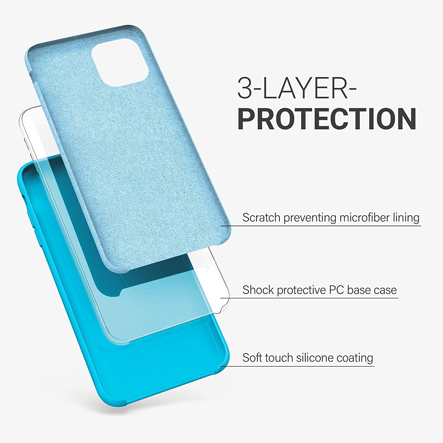 KW iPhone 11 Pro Θήκη Σιλικόνης Rubber TPU - Ice Blue - 49726.205