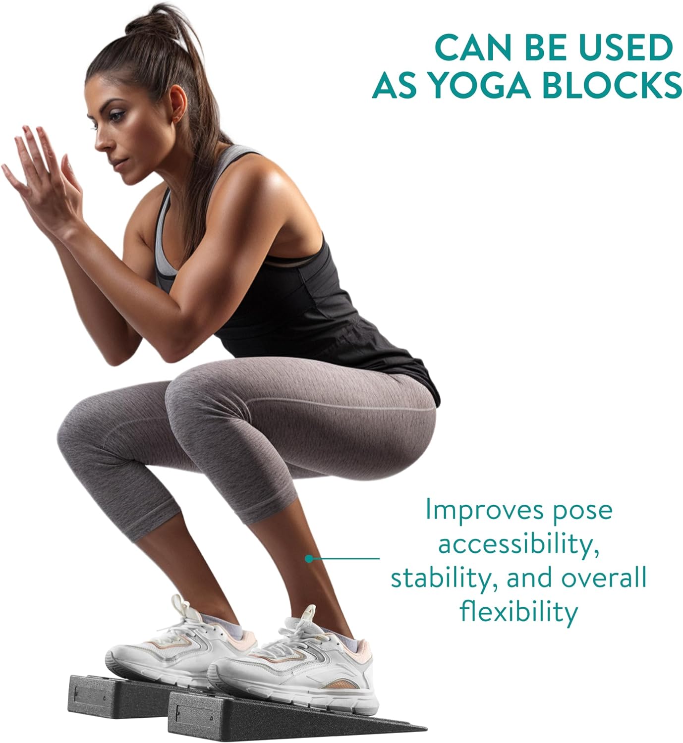 Navaris Σετ με 2 Σφήνες Ημικαθισμάτων / Squat - Black - 61740.01