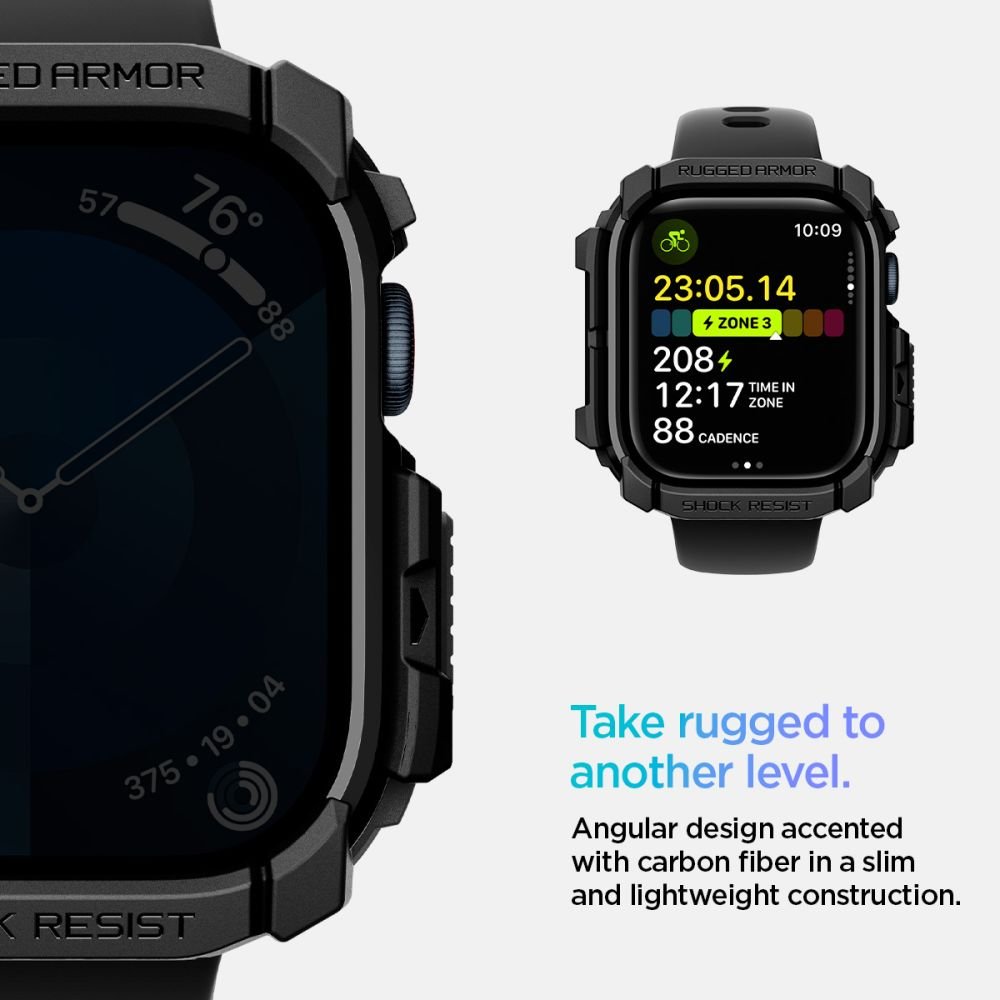 Spigen Θήκη Apple Watch 10/11 - 46mm Rugged Armor - Matte Black