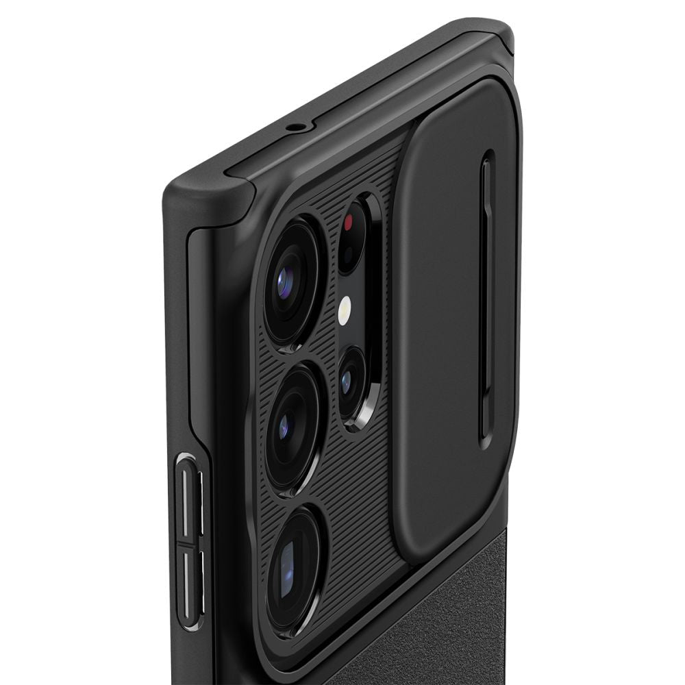 Spigen Samsung Galaxy S23 Ultra Optik Armor Θήκη Σιλικόνης με Κάλυμμα για την Κάμερα - Black