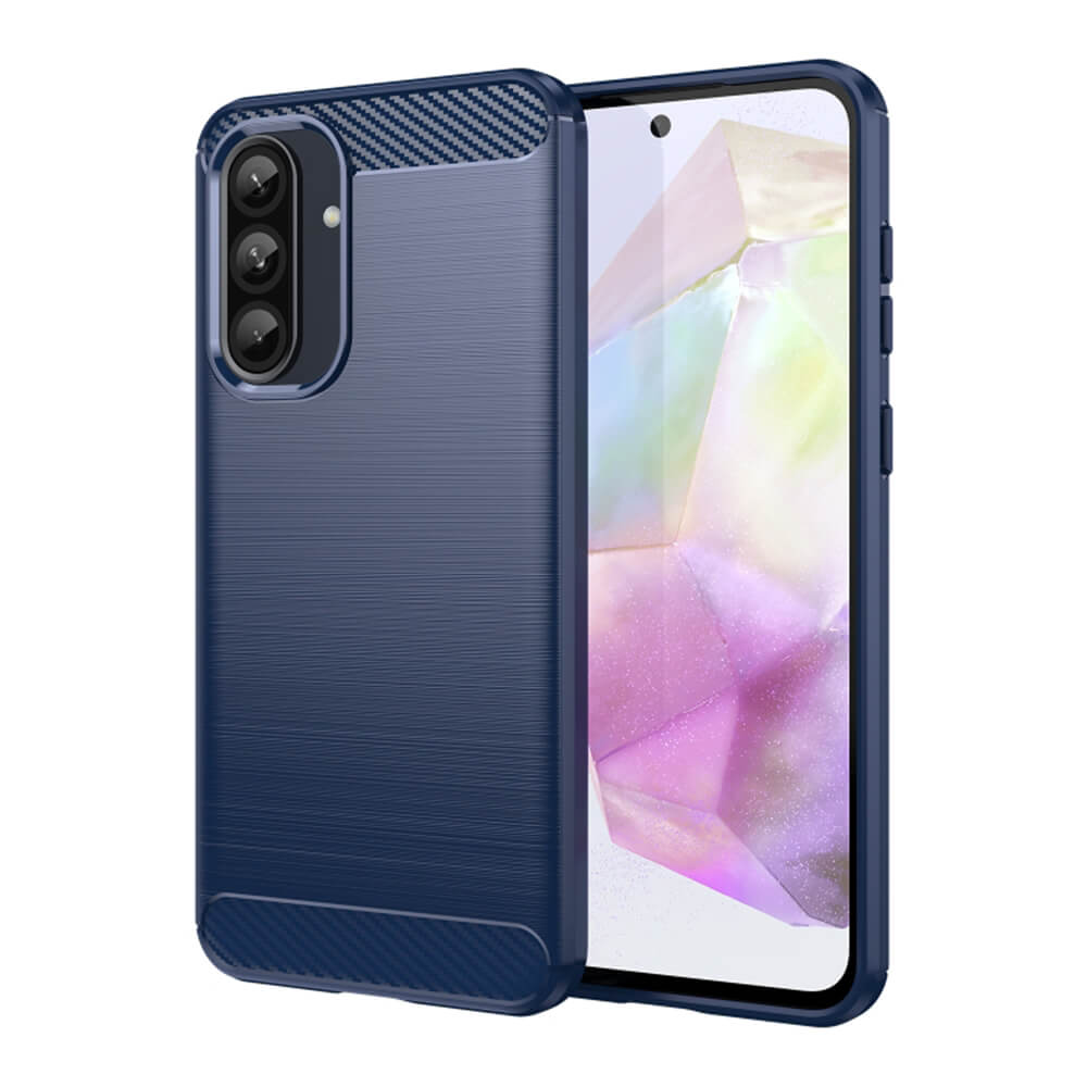 Techsuit Samsung Galaxy A36 5G Carbon Silicone Θήκη Σιλικόνης TPU - Blue