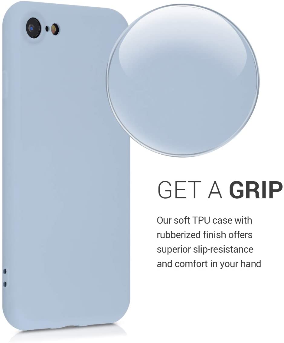 KW iPhone SE 2022 / SE 2020 / 7 / 8 Θήκη Σιλικόνης Rubberized TPU - Light Blue Matte - 49979.58