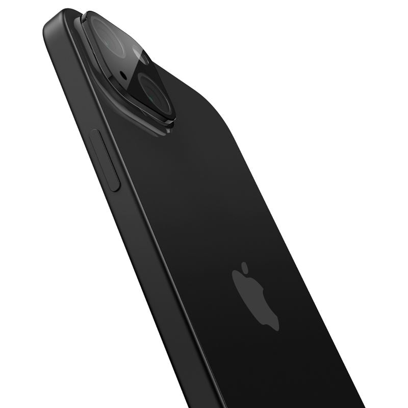 Spigen iPhone 15 / 15 Plus Aparatu Optik.TR Αντιχαρακτικό Γυαλί για την Κάμερα - 2 Τεμάχια - Black