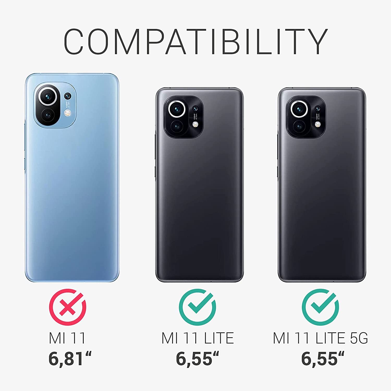 KW Xiaomi Mi 11 Lite / Mi 11 Lite 5G Θήκη Σιλικόνης TPU - Metallic Dark Red - 54727.36