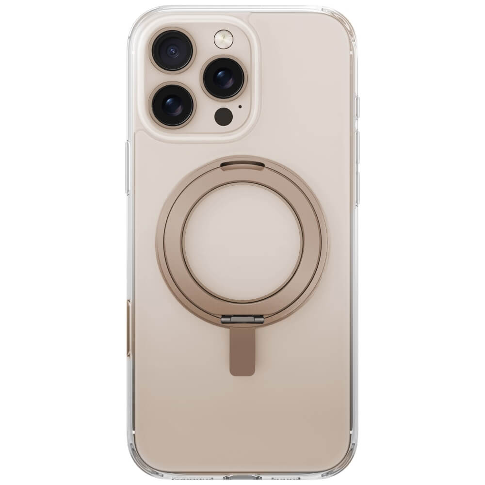 Uniq iPhone 16 Pro - Swivix 360 Rotating Kickstand - Σκληρή Θήκη με Πλαίσιο Σιλικόνης και Σταντ - Gold