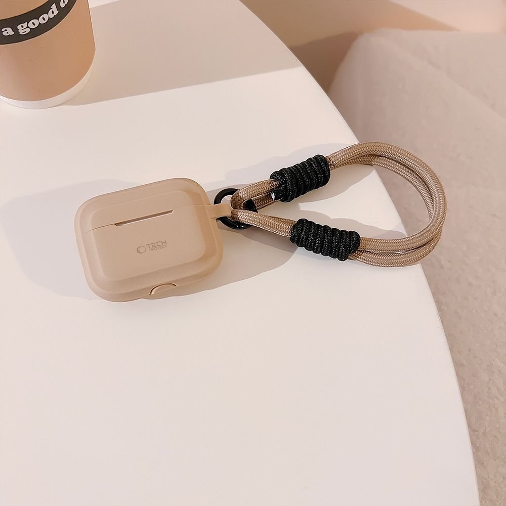 Tech - Protect AirPods Pro 1 / 2 Θήκη Σιλικόνης - Silicone Rope - Caffe Latte