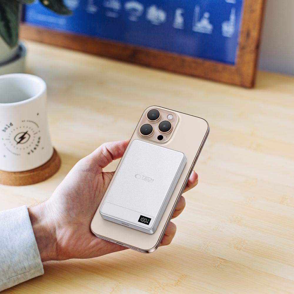 Tech - Protect PB33 Lifemag MagSafe PowerBank Μαγνητικό PowerBank Κινητού 5000 mAh - Silver