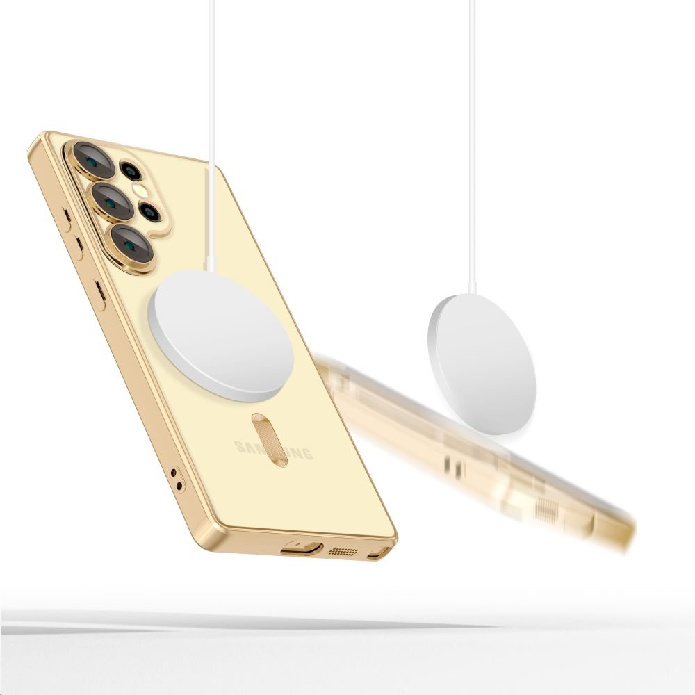 Tech - Protect Samsung Galaxy S25 Ultra MagFlex Θήκη Σιλικόνης TPU με MagSafe - Shiny Gold