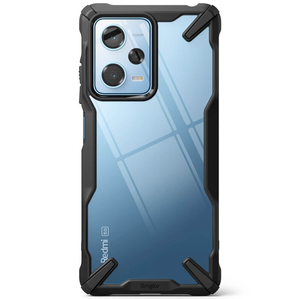 Ringke Xiaomi Redmi Note 12 Pro 5G / Poco X5 Pro 5G Fusion X Σκληρή Θήκη με Πλαίσιο Σιλικόνης - Black