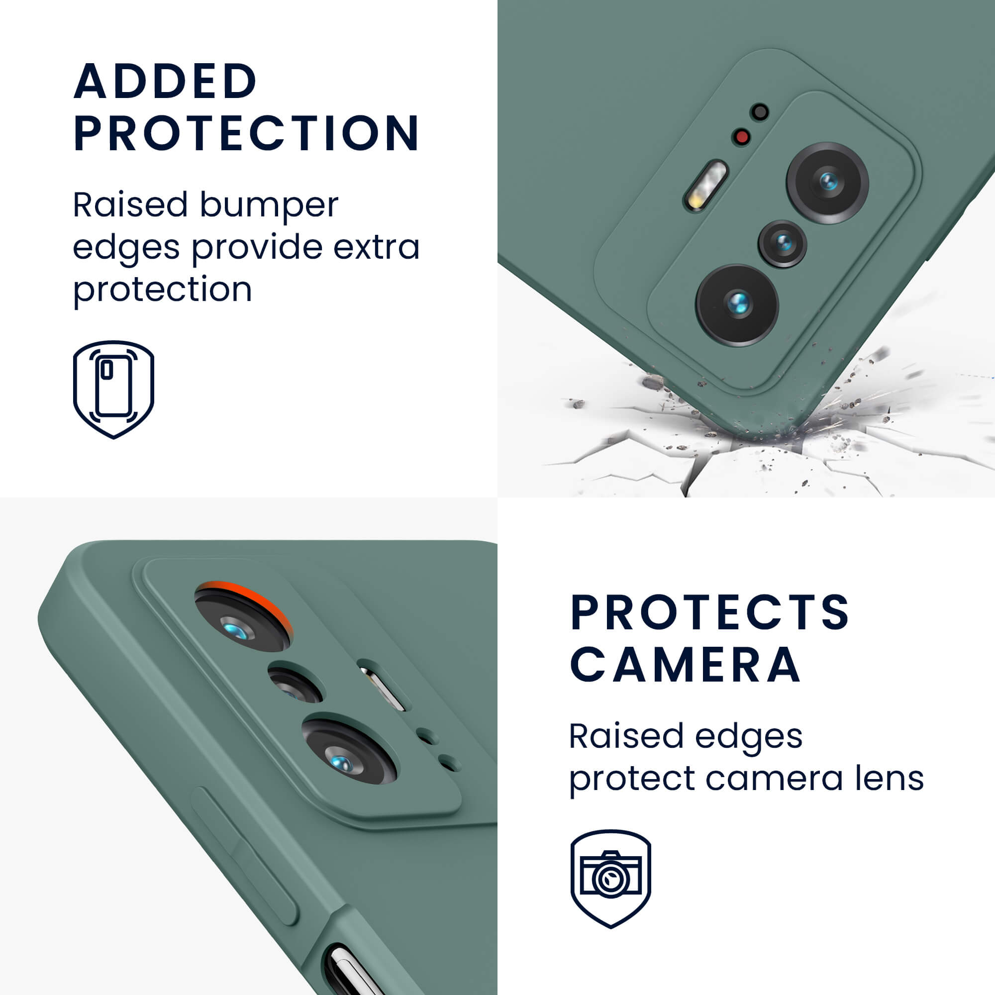 KW Xiaomi 11T / 11T Pro Θήκη Σιλικόνης Rubberized TPU - Forest Green - 56573.166