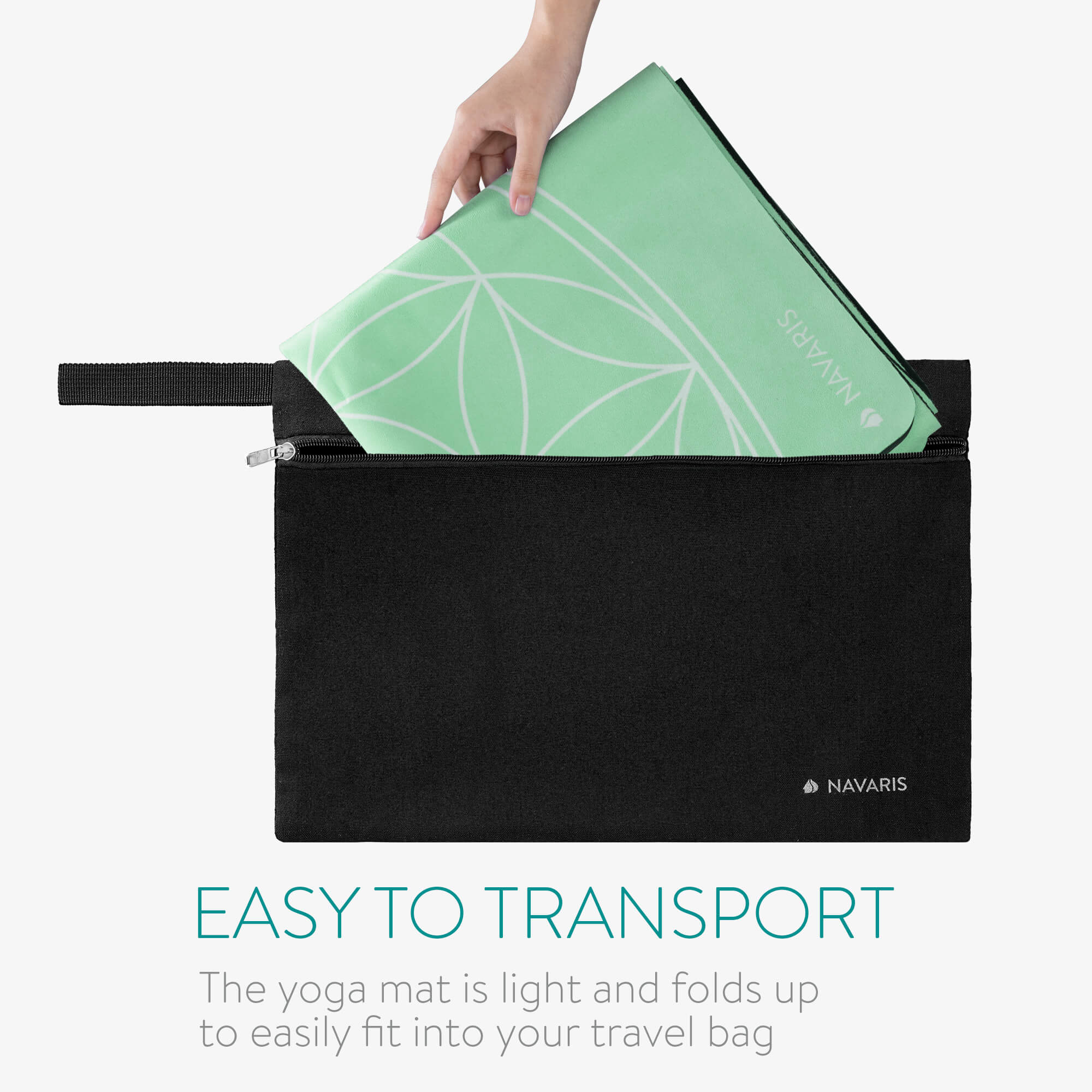 Navaris Αναδιπλούμενο Στρώμα Γυμναστικής με Τσάντα Μεταφοράς - 1.5mm Πάχος - Green - 52702.37.01