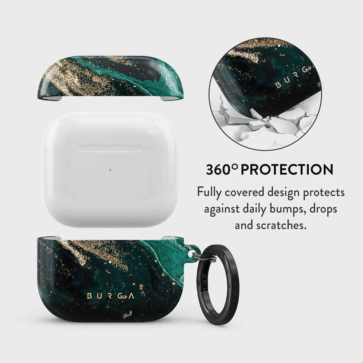Burga AirPods 3 Σκληρή Θήκη - Emerald Pool