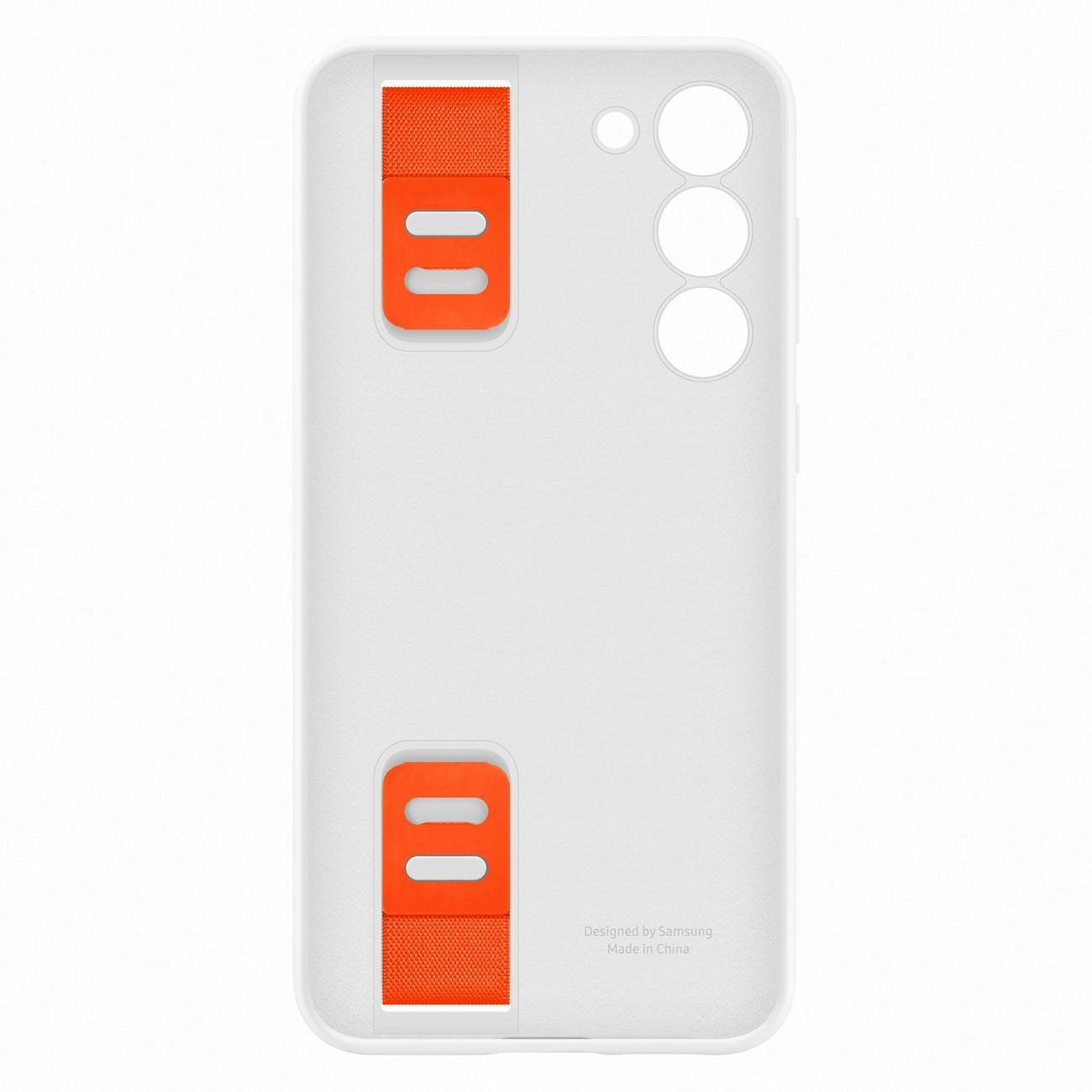 Samsung Silicone Grip Cover Samsung Galaxy S23+ Θήκη Σιλικόνης με Finger Holder - White - EF - GS916TWEGWW