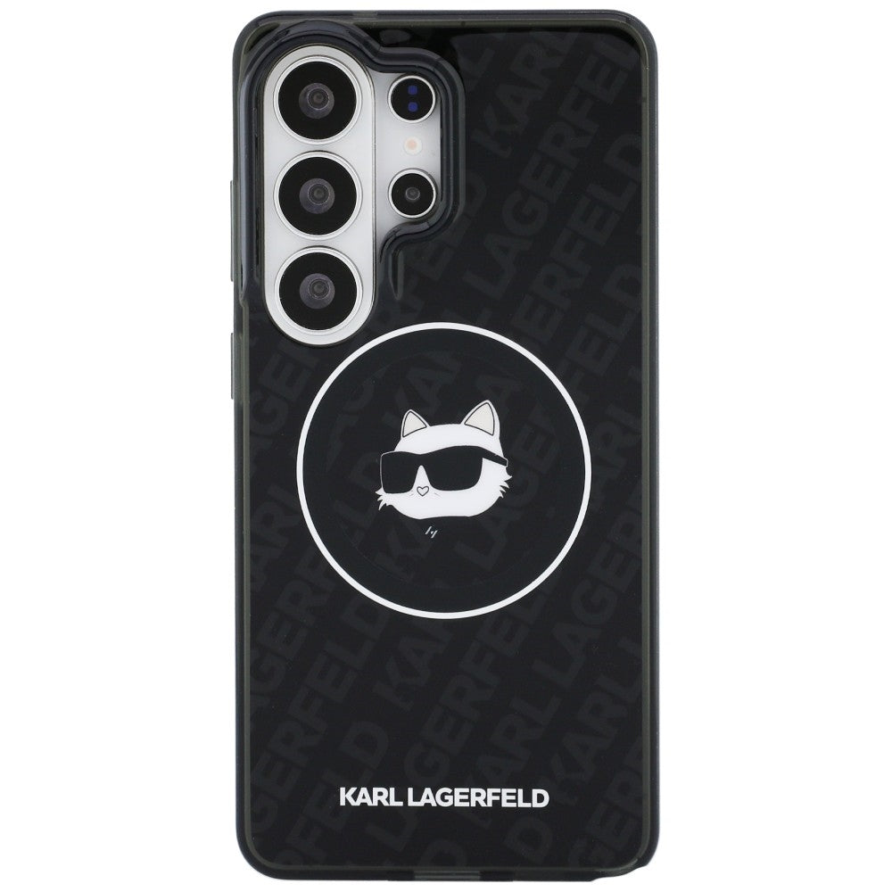 Karl Lagerfeld Samsung Galaxy S26 Ultra - Σκληρή Θήκη με Πλαίσιο Σιλικόνης και MagSafe - IML Repeat Choupette - Black