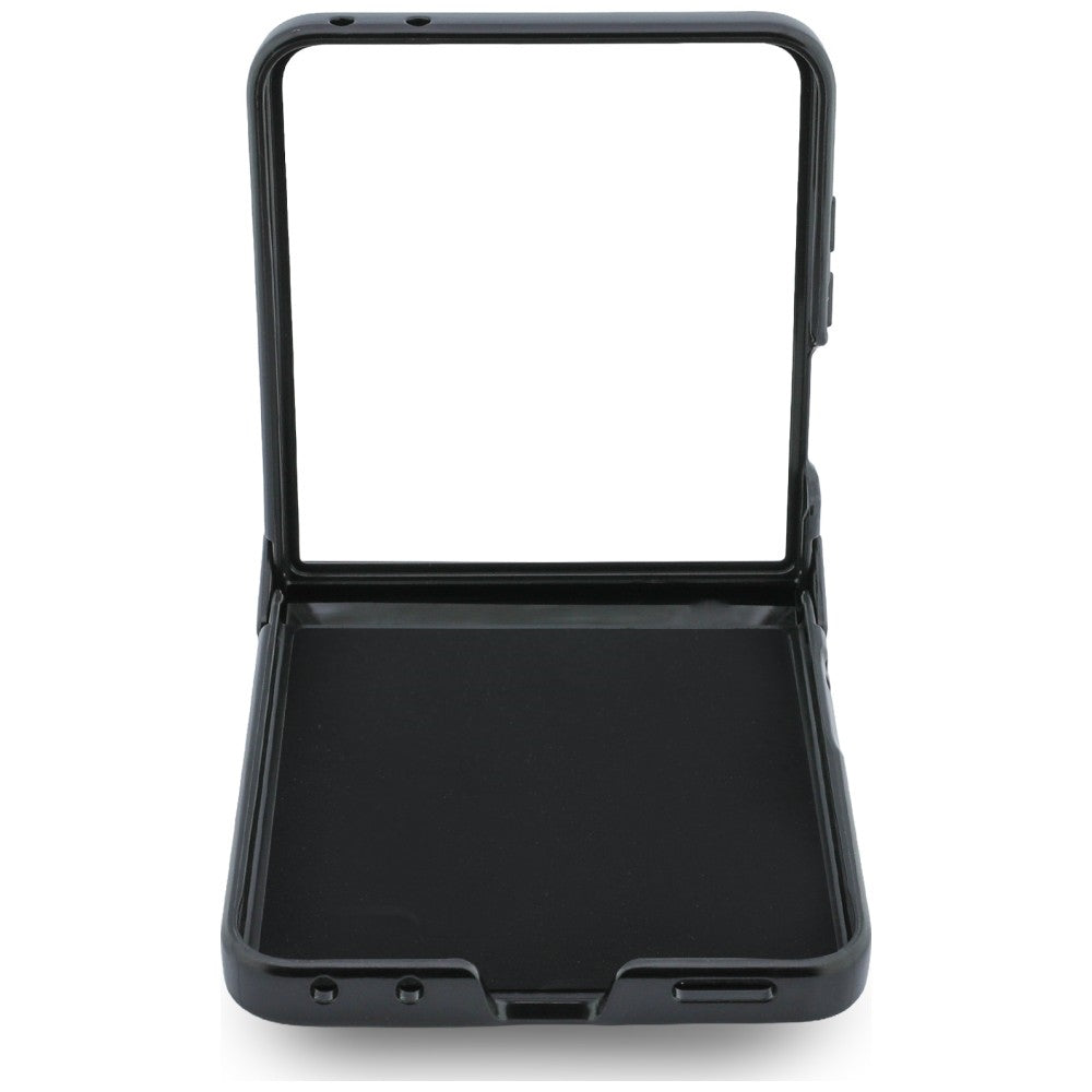 Karl Lagerfeld Samsung Galaxy Z Flip8 - Σκληρή Θήκη με Επένδυση Συνθετικού Δέρματος MagSafe - Karl and Choupette Saffiano Pins - Black