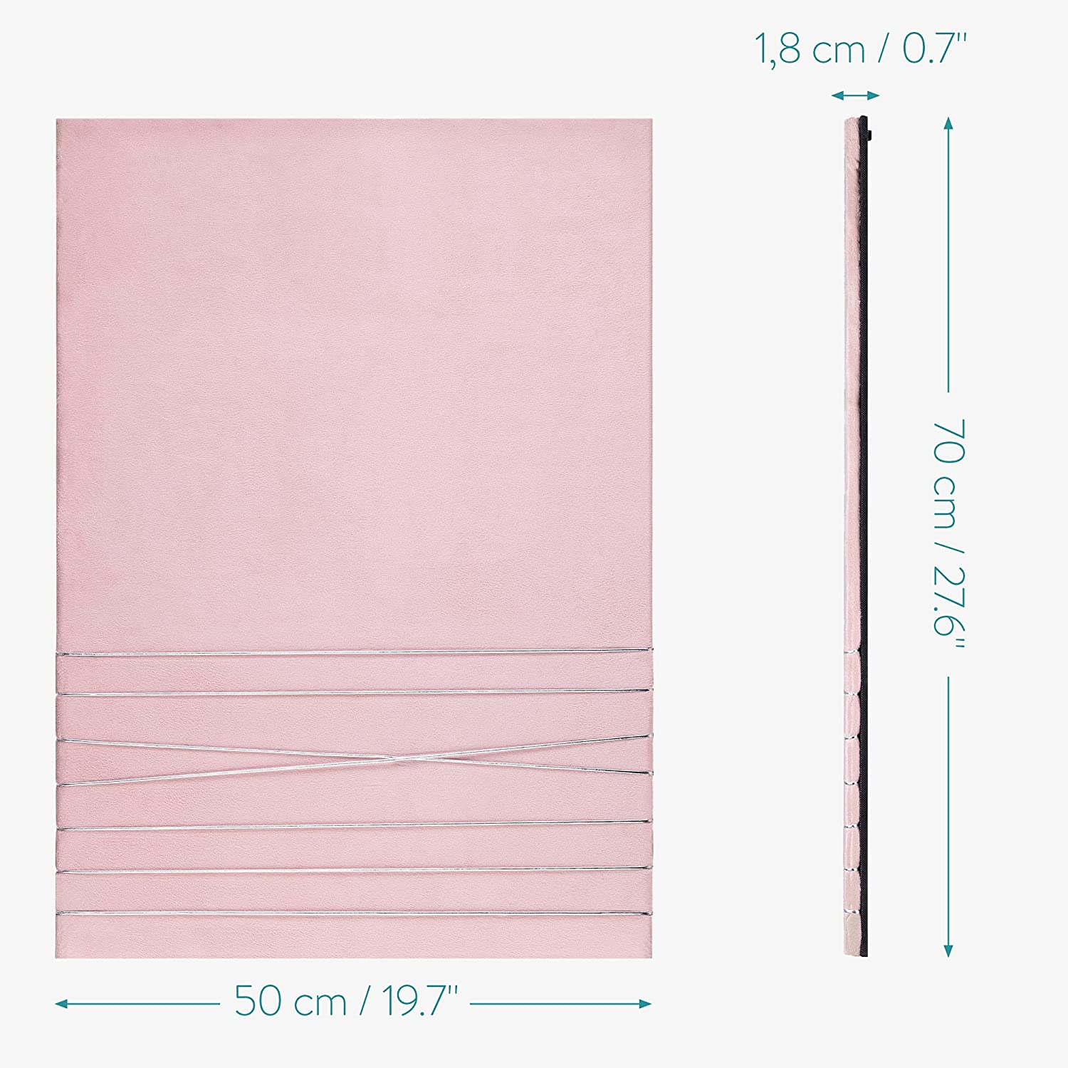 Navaris Πίνακας Ανακοινώσεων από Βελούδο - 70 x 50 cm - Pink - 52630.2.08