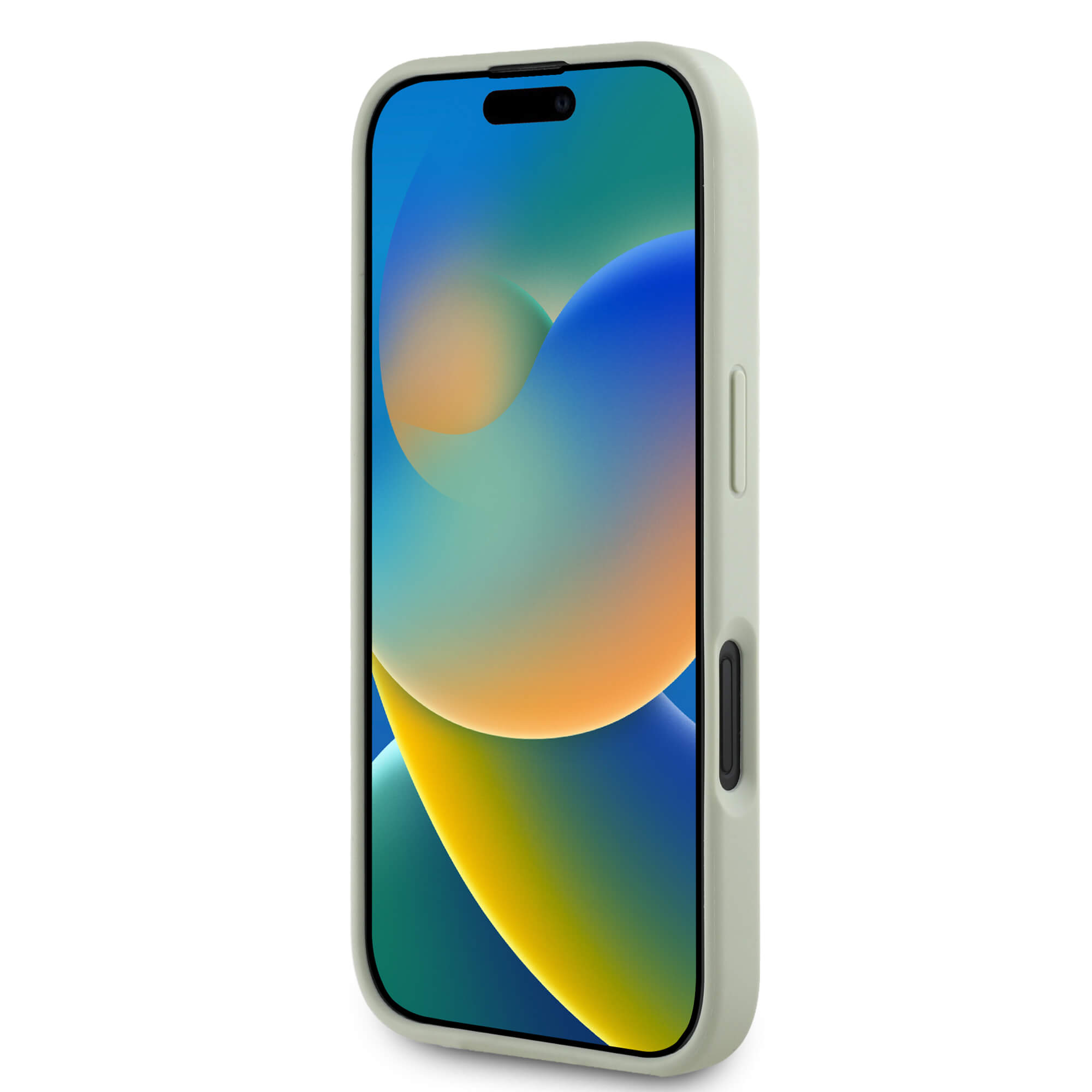Guess iPhone 16 - Grained Big 4G Logo Small Classic Logo - Σκληρή Θήκη με Επένδυση από Οικολογικό Δέρμα - Green - GUHCP16SPGT4MBN