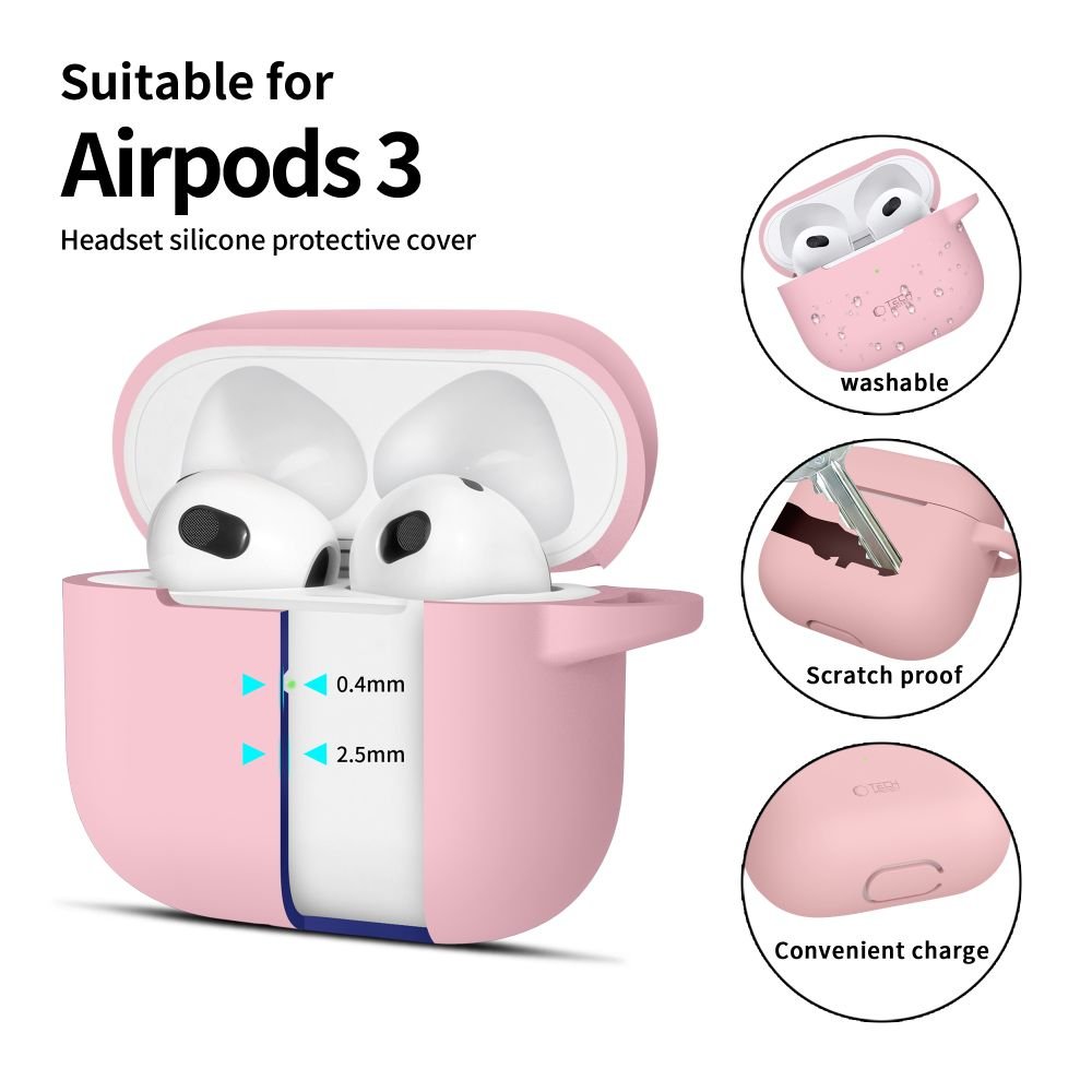 Tech - Protect AirPods 3 Θήκη Σιλικόνης - Silicone Hook - Dusty Pink